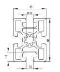 Bosch kompatibilis alurofil 45x60 Nut10