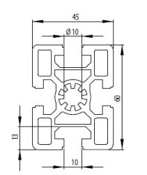 Bosch kompatibilis alurofil 45x60 Nut10