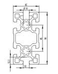 Bosch kompatibilis alurofil 45x90 S Nut10