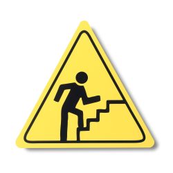 "Vigyázat Lépcső" padlójelölés